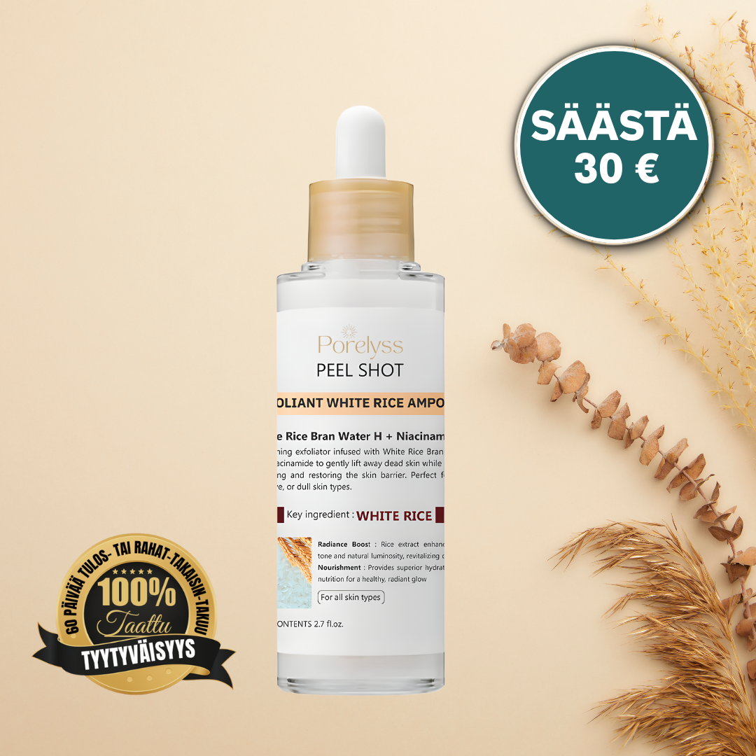 PORELYSS™ Huokoshoito Riisiampulli Duo